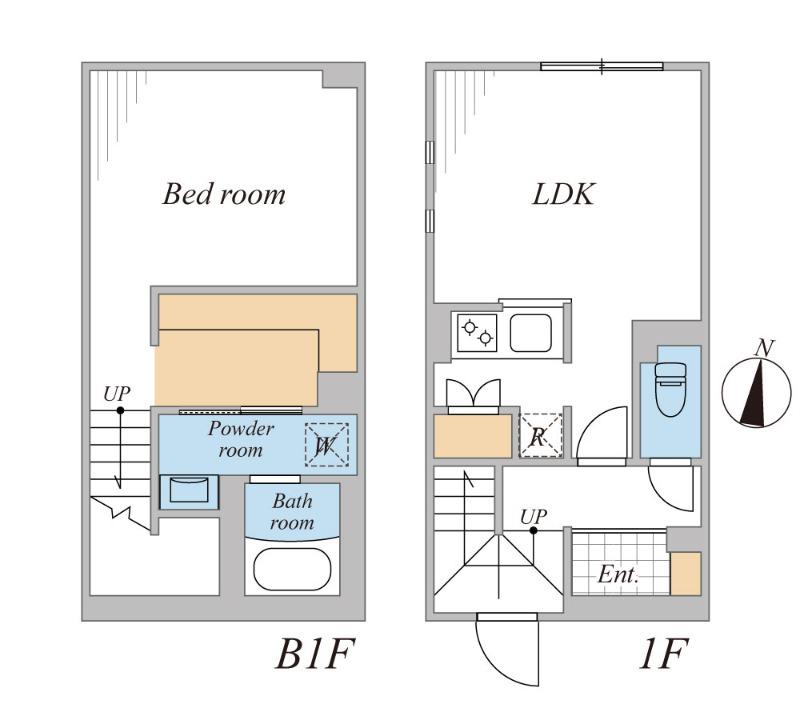LEGALAND桜新町ANNEX(1LDK/1階)の間取り写真
