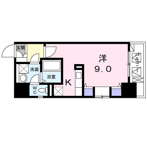 ベルクブルーメタクミ(ワンルーム/7階)の間取り写真
