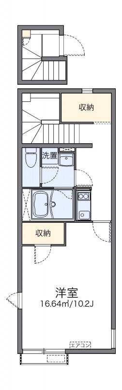 レオネクスト竹豊(1K/2階)の間取り写真