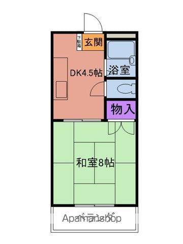 シャトレ別所(1DK/4階)の間取り写真