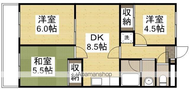 成和第3ビル(3DK/1階)の間取り写真