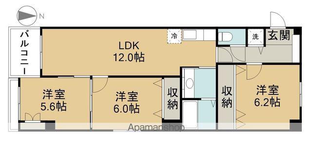 グラン・アルファ(3LDK/3階)の間取り写真