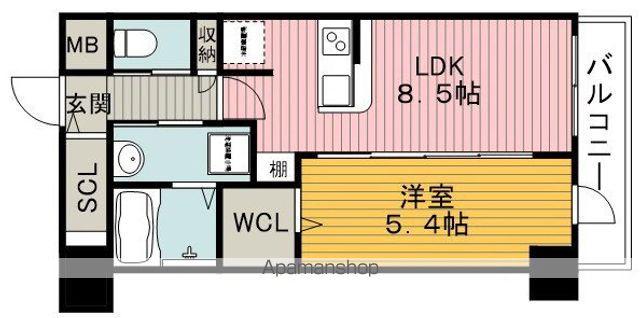 エールグラン豊中本町(1LDK/4階)の間取り写真