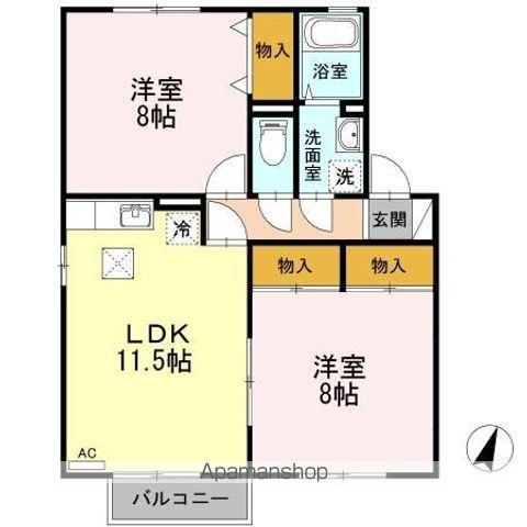 トミユウ・ボラタA/B(2LDK/1階)の間取り写真