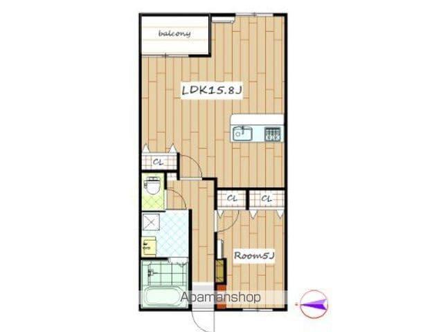 テクノランド(1LDK/2階)の間取り写真