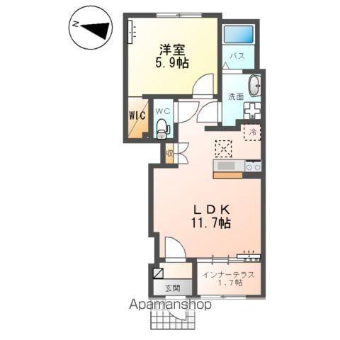 CONSOLAR(1LDK/1階)の間取り写真