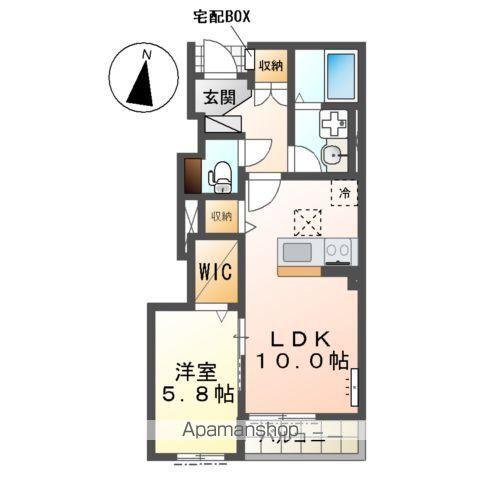 コンフィ(1LDK/1階)の間取り写真