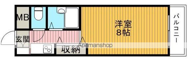 ステムヴィラ(ワンルーム/1階)の間取り写真