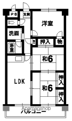 アマ・デトワール(3LDK/3階)の間取り写真