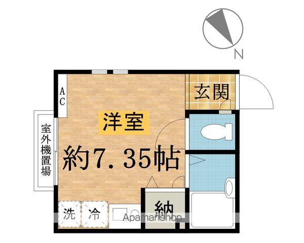 STAGE(ワンルーム/2階)の間取り写真