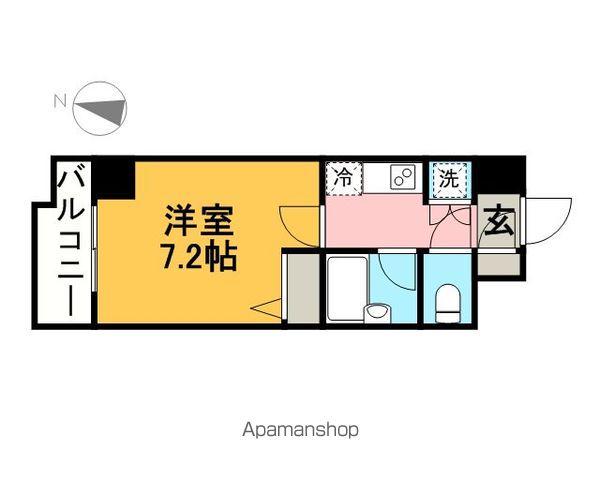 スカイコート森下(1K/8階)の間取り写真