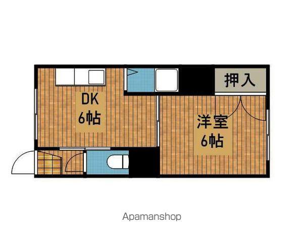 シャレード藤G(1DK/3階)の間取り写真