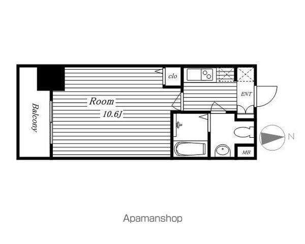 ISM栄(1K/5階)の間取り写真