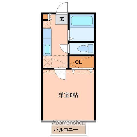 アヴァンセ富沢南壱番館(1K/2階)の間取り写真