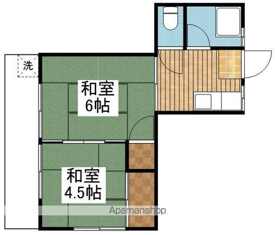 コーポ綾(2K/2階)の間取り写真