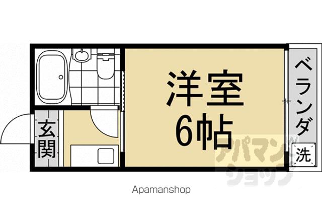 ハイツ修学院(1K/3階)の間取り写真