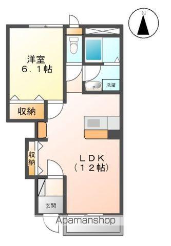 プラソン(1LDK/1階)の間取り写真