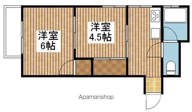 サンドリーム(2K/2階)の間取り写真