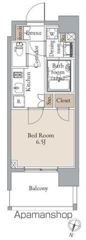 シーズンフラッツ青葉通一番町(1K/13階)の間取り写真