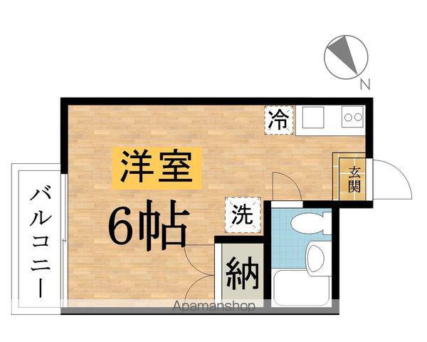中央本線 西八王子駅 徒歩4分 3階建 築35年(ワンルーム/3階)の間取り写真