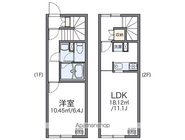 レオネクストヴィンデ(1LDK/1階)の間取り写真