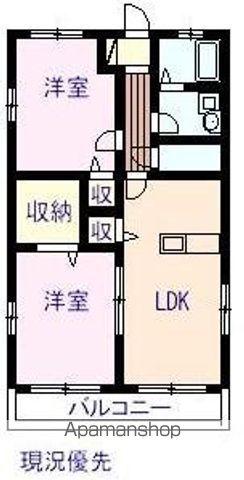 ブランカ(2LDK/1階)の間取り写真