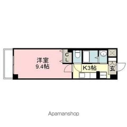 タウンコート春日井(1K/6階)の間取り写真