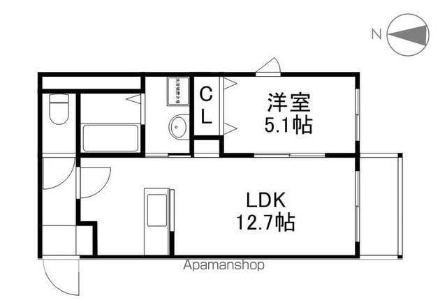 HEARTFUL LA OHANA(1LDK/3階)の間取り写真
