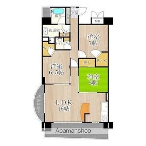 マスターズレジデンス道頓堀II(3LDK/8階)の間取り写真