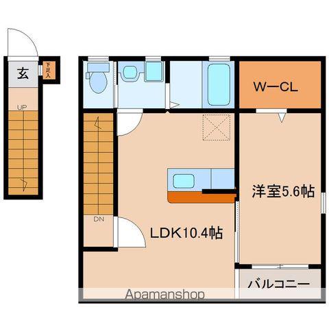 レイウッド蒲町・Ⅳ(1LDK/2階)の間取り写真