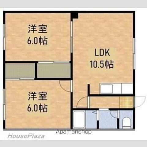 パークハイツ北野A(2LDK/2階)の間取り写真