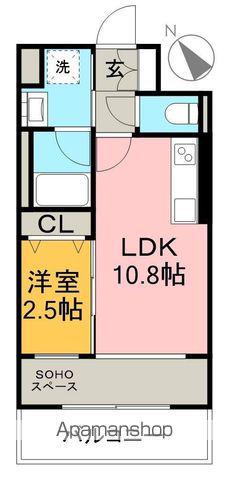 J.リヴェール高知一宮(1LDK/2階)の間取り写真
