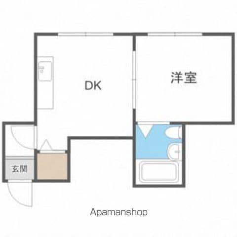 ロミ円山(ワンルーム/1階)の間取り写真