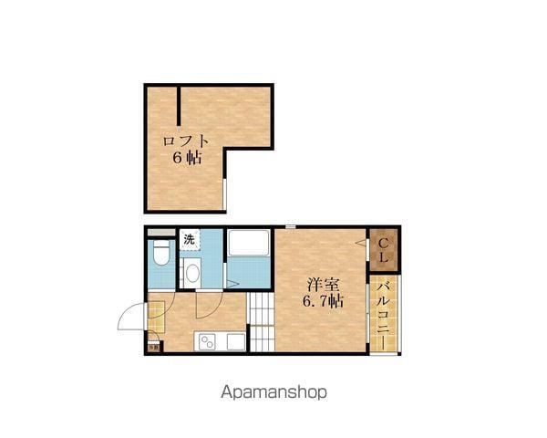 メゾン ベル フルール(ワンルーム/1階)の間取り写真