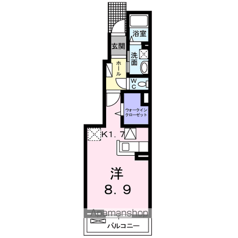 サニ-クレメント(ワンルーム/1階)の間取り写真