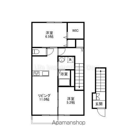 アルブルパイン瀧町(2LDK/2階)の間取り写真