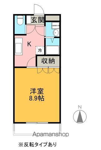 ヴァンベール加納(1K/4階)の間取り写真