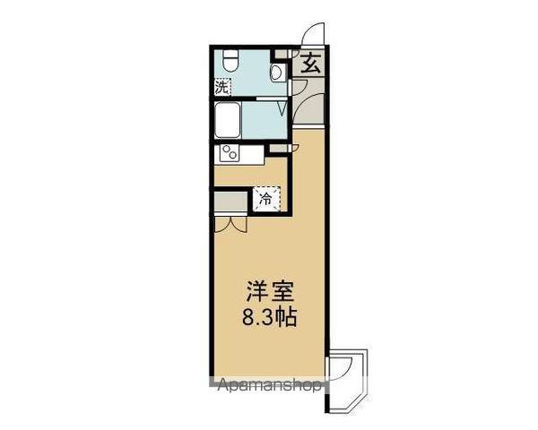 BRANCHE千種公園(ワンルーム/1階)の間取り写真