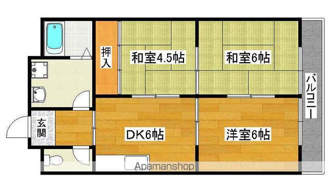 シティーハイツ柏(3DK/1階)の間取り写真