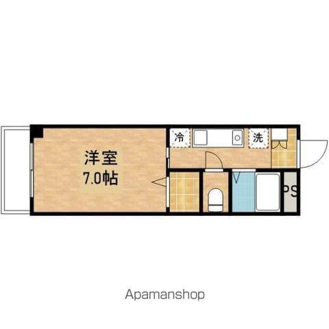 A&U百草園(ワンルーム/2階)の間取り写真