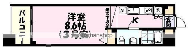 TXTOWN八潮Ⅱ(ワンルーム/5階)の間取り写真