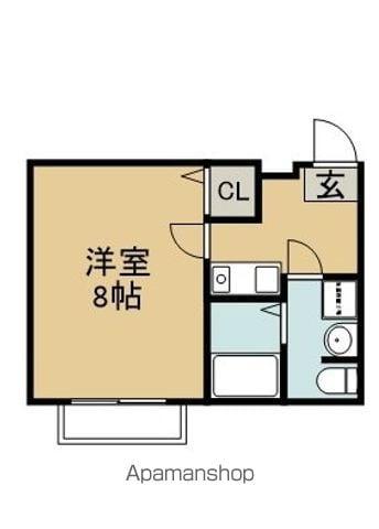 クレアフォーチュン連坊駅前(1K/3階)の間取り写真