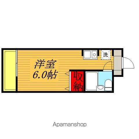 ペティパレス薬園台(ワンルーム/4階)の間取り写真