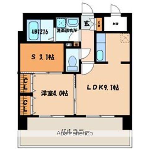 ロイヤルステージ吉塚(1SLDK/9階)の間取り写真