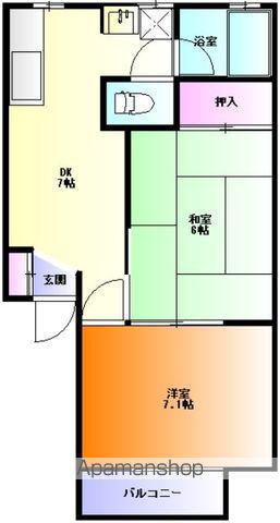 ロイヤルハイツ(2DK/1階)の間取り写真