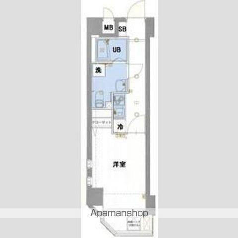 GENOVIA田端GREEN VEIL(1K/3階)の間取り写真