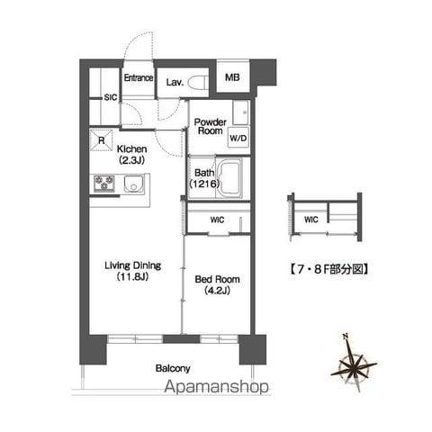 アビティ宮前平(1LDK/8階)の間取り写真