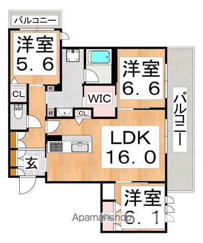 メゾンブランカあびこ南(3LDK/3階)の間取り写真