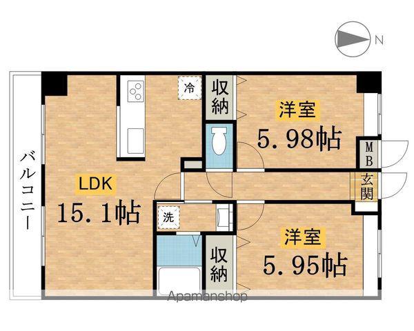 LOIRE(2LDK/5階)の間取り写真