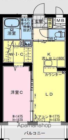 ベルビルJ(1LDK/3階)の間取り写真